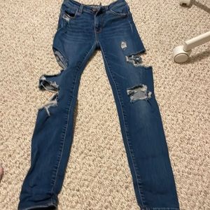 brand is american eagle, size is 00 regular, colour is blue